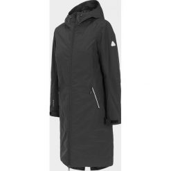 Parka damska KUDT601 - głęboka czerń - Outhorn. Kurtki damskie Outhorn, bez wzorów, długie, bez kaptura. Za 349,99 zł.