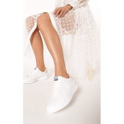 Biało-Srebrne Trampki Folmar. Białe buty sportowe damskie Born2be, bez wzorów, sportowe. Za 69,99 zł.