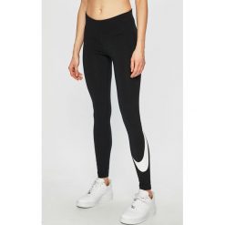 Nike Sportswear - Legginsy. Czarne legginsy damskie marki Nike Sportswear, s, z nadrukiem, z elastanu. Za 119,90 zł.