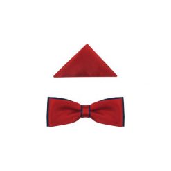 Czerwono-granatowa mucha męska slim B48. Czerwone muszki męskie Modini Moda Męska, na co dzień, bez wzorów, z tkaniny, eleganckie. Za 49,50 zł.