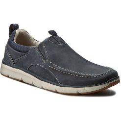 Półbuty CLARKS - Orson Row 261259567 Navy Nubuck. Niebieskie półbuty męskie marki Clarks, na co dzień, ze skóry. W wyprzedaży za 299,00 zł.