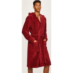 Tommy Hilfiger - Szlafrok. Brązowe szlafroki męskie TOMMY HILFIGER, s, bez wzorów, z bawełny, bez rękawów, z kapturem. Za 599,90 zł.