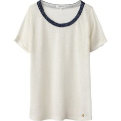T-shirty damskie: Gładki t-shirt z okrągłym dekoltem