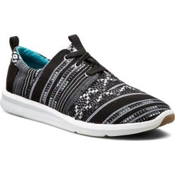 Półbuty TOMS - Del Rey 10007907 Black/White. Czarne półbuty damskie Toms, na co dzień, bez wzorów, z tworzywa sztucznego, bez obcasa, na płaskiej podeszwie, bez zapięcia. W wyprzedaży za 249,00 zł.