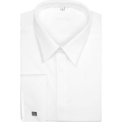 Koszule męskie na spinki: koszula moos 9001 długi rękaw slim fit biały