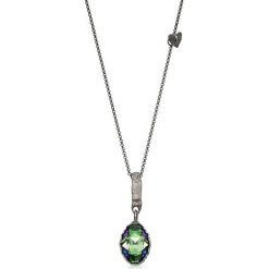 Naszyjnik - srebro 925, Swarovski. Szare naszyjniki męskie srebrne. Za 499,00 zł.