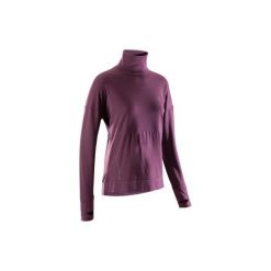 Bluza Z DŁUGIM RĘKAWEM DAMSKA RUN DRY PLUS FIOLETOWA. Różowe bluzy damskie KALENJI, bez wzorów, z elastanu, z długim rękawem, długie, bez kaptura. Za 59,99 zł.