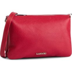 Torebka LASOCKI - BRT-059 Dk Red 1. Czerwone listonoszki damskie Lasocki, z aplikacjami, ze skóry, zdobione, bez dodatków. Za 119,99 zł.