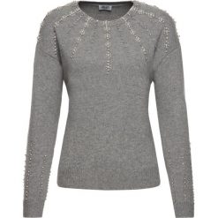 Sweter Liu Jo Maglia Chinusa F69429 MA16G. Szare swetry damskie Liu Jo, s, bez wzorów, z bawełny, klasyczne, bez rękawów, bez kaptura. W wyprzedaży za 399,00 zł.
