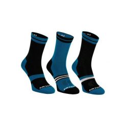 Skarpety sportowe RS160 3 pary. Niebieskie skarpetki męskie ARTENGO, z elastanu. Za 14,99 zł.