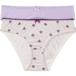 Figi bonprix z nadrukiem + bez. Białe majtki damskie bonprix, z nadrukiem, z bawełny. Za 33,98 zł.