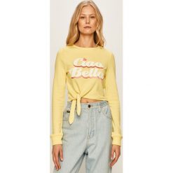 Only - Bluza. Żółte bluzy damskie ONLY, s, z nadrukiem, z bawełny, bez rękawów, bez kaptura. W wyprzedaży za 89,90 zł.