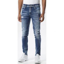 Niebieskie Jeansy Oceda. Niebieskie jeansy męskie Born2be, m, bez wzorów, długie. Za 79,99 zł.