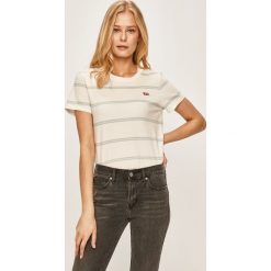 Levi's - T-shirt. Czerwone bluzki damskie Levi's®, s, bez wzorów, z bawełny, z okrągłym kołnierzem, z krótkim rękawem. W wyprzedaży za 89,90 zł.