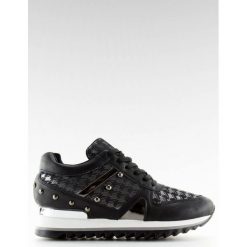 Buty sportowe czarne ASHLAND. Czarne buty sportowe damskie FunKee.pl, bez wzorów, z tkaniny, eleganckie. Za 75,59 zł.