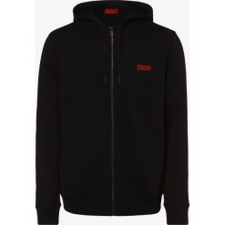 HUGO - Męska bluza rozpinana, czarny. Czarne bluzy męskie HUGO, xl, bez wzorów, bez kołnierzyka, bez rękawów, bez kaptura. Za 479,95 zł.
