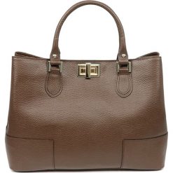 Torebki klasyczne damskie: Skórzana torebka „Jeanne” w kolorze brązowym – 34 x 26 x 12 cm