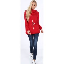 Czerwona bluza sportowa 1889. Czerwone bluzy damskie bez kaptura Fasardi, s, bez wzorów, bez rękawów. Za 79,00 zł.
