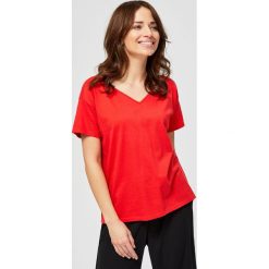 Bluzka typu oversize. Bluzki damskie Moodo, s, bez wzorów, bez kołnierzyka, bez rękawów. Za 19,99 zł.
