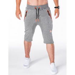 KRÓTKIE SPODENKI MĘSKIE DRESOWE W053 - GRAFITOWE. Szare spodenki dresowe męskie marki Ombre Clothing, s, krótkie. Za 34,30 zł.