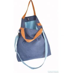 Torba hobo XXL - kobalt, pomarańcz, błękit. Niebieskie torebki klasyczne damskie Pakamera, z syntetyku. Za 119,00 zł.