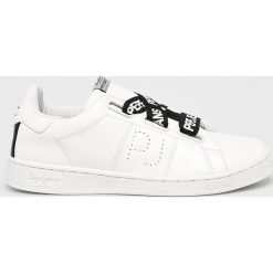 Pepe Jeans - Buty. Czarne buty sportowe damskie Pepe Jeans, bez wzorów, z jeansu, sportowe. W wyprzedaży za 159,90 zł.