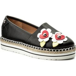 Espadryle LOVE MOSCHINO - JA10203G05JA000A Nero. Czarne espadryle damskie Love Moschino, bez wzorów, ze skóry ekologicznej, bez obcasa, na koturnie. W wyprzedaży za 369,00 zł.