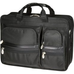 Torba na laptopa Czarna Hubbard 17". Czarne torby na laptopa Mcklein, w paski, z nylonu. Za 499,00 zł.