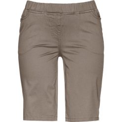 Bermudy z elastycznym paskiem bonprix bunatny. Pomarańczowe szorty damskie bonprix, bez wzorów. Za 54,99 zł.
