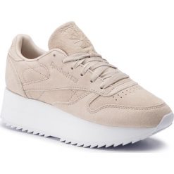 Buty Reebok - Cl Lthr Double DV3629 Sand/White. Brązowe koturny damskie Reebok, ze skóry. Za 449,00 zł.