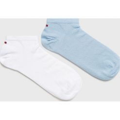 Tommy Hilfiger - Skarpetki. Niebieskie skarpetki męskie TOMMY HILFIGER, bez wzorów, z elastanu. W wyprzedaży za 29,90 zł.