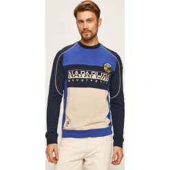 Napapijri - Bluza. Niebieskie bluzy męskie Napapijri, xl, bez wzorów, z elastanu, z okrągłym kołnierzem, bez rękawów, bez kaptura. Za 599,90 zł.