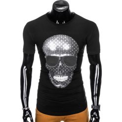T-SHIRT MĘSKI Z NADRUKIEM S999 - CZARNY. Czarne t-shirty męskie z nadrukiem marki Ombre Clothing, m, z bawełny. Za 29,00 zł.