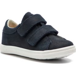 Sneakersy MRUGAŁA - Tala 3108/9-77 Blu. Niebieskie trampki chłopięce Mrugała, bez wzorów, ze skóry, na rzepy. Za 189,00 zł.