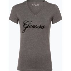 Guess Jeans - T-shirt damski, szary. Szare t-shirty damskie Guess Jeans, m, z aplikacjami, z jeansu, eleganckie, bez kołnierzyka. Za 159,95 zł.