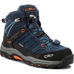 Trekkingi CMP - Kids Rigel Mid Trekking Shoes Wp 3Q12944 84BD. Niebieskie śniegowce chłopięce marki CMP, bez zapięcia. W wyprzedaży za 199,00 zł.