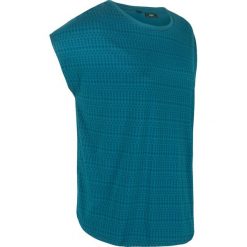 Shirt sportowy, krótki rękaw bonprix niebieskozielony. Niebieskie bluzki sportowe damskie bonprix, bez wzorów, bez kołnierzyka, z krótkim rękawem, krótkie, bez kaptura, climacool (adidas). Za 44,99 zł.