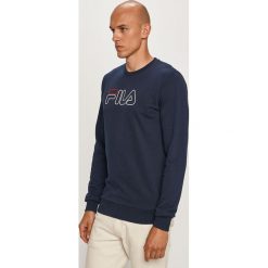 Fila - Bluza. Niebieskie bluzy męskie Fila, s, z nadrukiem, z bawełny, z okrągłym kołnierzem, bez rękawów, bez kaptura. Za 189,90 zł.