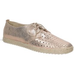 Espadryle tamaris 1-23640-28. Pomarańczowe espadryle damskie Tamaris, bez wzorów, ze skóry, bez obcasa. W wyprzedaży za 148,99 zł.