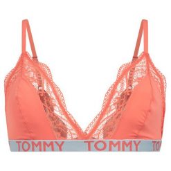 Biustonosz braletka Tommy Jeans Triangle Bra Crepe UW0UW02227. Pomarańczowe biustonosze Tommy Jeans, bez wzorów, z elastanu. Za 149,00 zł.
