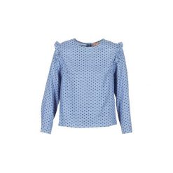 Bluzki Moony Mood IDANE. Niebieskie bluzki damskie marki Moony Mood, s, bez wzorów, bez kołnierzyka, bez rękawów. Za 83,90 zł.