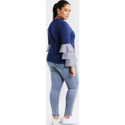 Bluzy damskie: Second Script Curve HYBRID FRILL SLEEVE Bluza navy