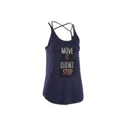 Top do tańca damski. Topy damskie DOMYOS, bez wzorów, z elastanu, bez kołnierzyka. Za 49,99 zł.