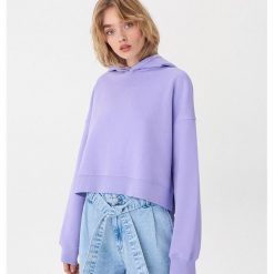 Bluza oversize - Fioletowy. Fioletowe bluzy damskie House, s, bez wzorów, bez rękawów, bez kaptura. Za 69,99 zł.