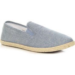 Espadryle męskie: Niebieskie tenisówki męskie espadryle Wishot