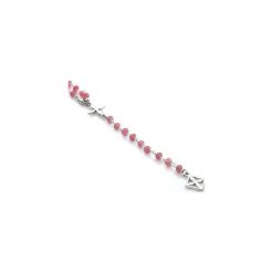 Naszyjnik Agat Różowy srebro. Różowe naszyjniki damskie Brazi druse jewelry, na imprezę, z agatem, srebrne. Za 410,00 zł.