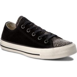 Tenisówki CONVERSE - Ctas Ox 157666C Black/Black/Egret. Czarne tenisówki męskie Converse, z gumy. W wyprzedaży za 259,00 zł.