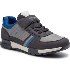 Sneakersy GEOX - J Alfire B. A J946NA 0BUAF C0071 D Dk Grey/Royal. Szare trampki chłopięce Geox, bez wzorów, ze skóry ekologicznej, na rzepy. Za 279,00 zł.