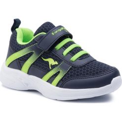 Sneakersy KANGAROOS - Inko Ev 18399 000 4054 Dk Navy/Lime. Niebieskie trampki chłopięce KangaROOS, bez wzorów, ze skóry ekologicznej, na rzepy. Za 149,00 zł.