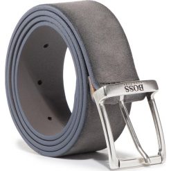 Pasek Męski BOSS - Joni 50419390 031. Szare paski męskie Boss, w paski, ze skóry. Za 249,00 zł.
